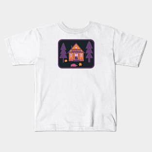 Cosy Cabin (Thistle & Midnight) Kids T-Shirt